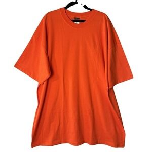 OTTO Comfy Tee Men 2XL Orange Short Sleeve Preshrunk Cotton T-Shirt Basic Crew
